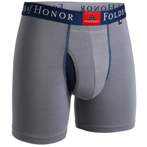 2UNDR Swing Shift Folds of Honor Boxer Brief - FOH - Grey (6" inseam)