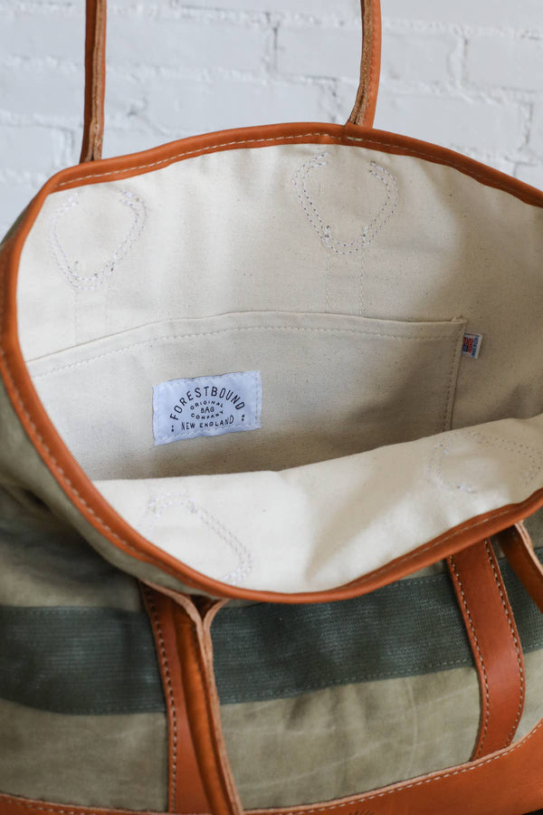 1940's Era Salvaged Canvas Tote Bag