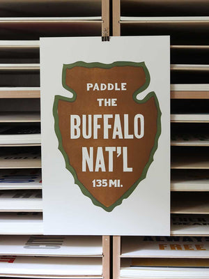 Paddle Buffalo Print