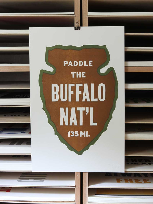 Paddle Buffalo Print