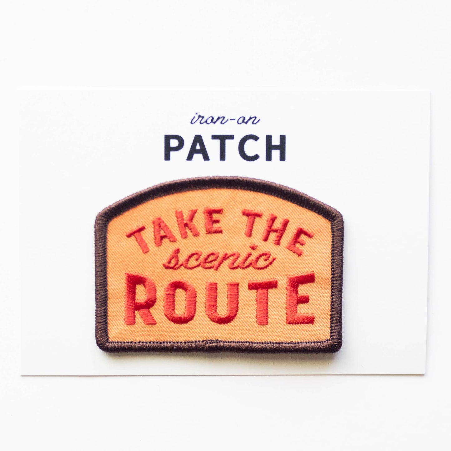 Take the Scenic Route Embroidered Iron on Patch