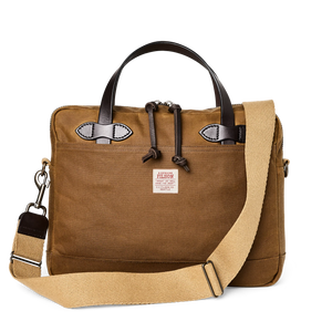 Tin Cloth Compact Briefcase - Dark Tan