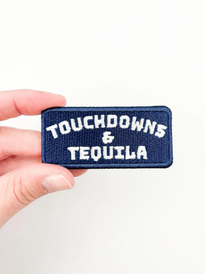 Touchdowns and Tequila Embroidered Iron-On Patch Tailgate