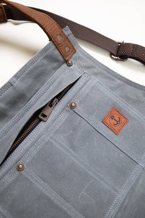 Canvas Shop Apron: Olive / O/S