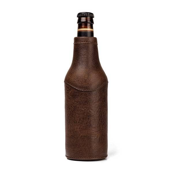 Campaign Leather Bottle Koozie: Whiskey