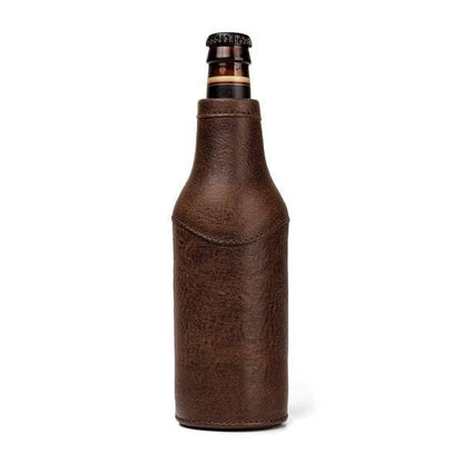 Campaign Leather Bottle Koozie: Whiskey