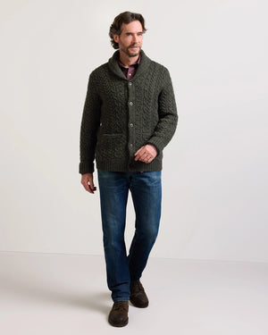 WOOL FISHERMAN CARDIGAN