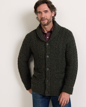 WOOL FISHERMAN CARDIGAN
