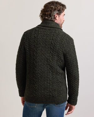 WOOL FISHERMAN CARDIGAN