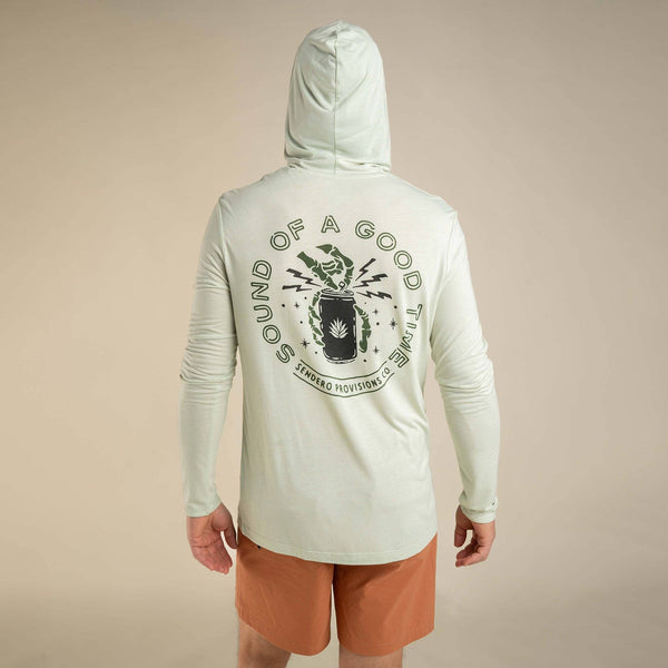 Graphic Yucatan Bamboo Hoodie: Flats Green Print