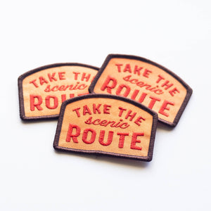 Take the Scenic Route Embroidered Iron on Patch