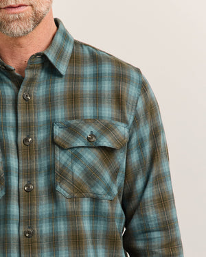 PLAID BURNSIDE COTTON FLANNEL SHIRT
