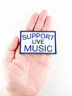 Support Live Music Embroidered Iron On Patch