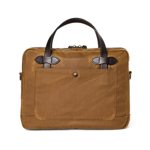 Tin Cloth Compact Briefcase - Dark Tan