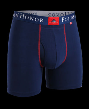 2UNDR Swing Shift Folds of Honor Boxer Brief - FOH - Navy (6" inseam)