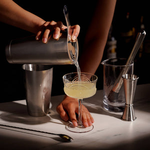 Stainless Steel and Crystal Bar Essentials Set of 7