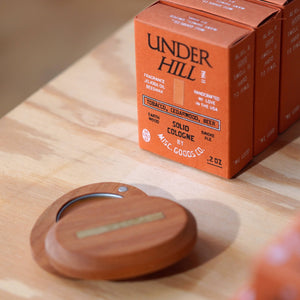 Underhill Solid Cologne – Tobacco, Cedar & Ale