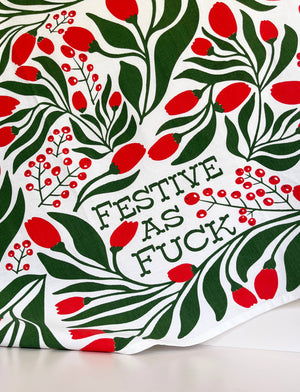 Festive as Fuck Christmas Kitchen Towel