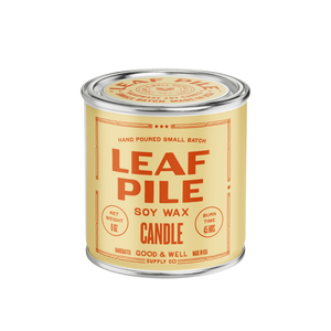 Leaf Pile Soy Candle - Fall Collection: 1/2 Pint / Cotton Wick