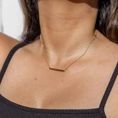 Harmony Bar Necklace: Gold