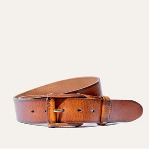 Leather Buckle Belt - Tan
