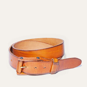 Leather Buckle Belt - Tan
