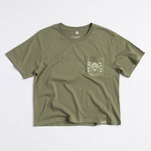 Keep Our Forests Green and Growing Women's Short Sleeve Boxy Tee w/ Pocket: Olive