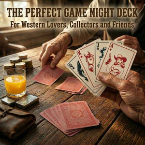 Western Playing Cards – Vintage Cowboy Deck with Custom Western Art & Premium Stock