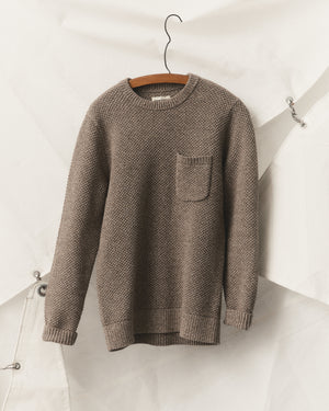 The Crawford Crew Sweater in Coffee Twist
