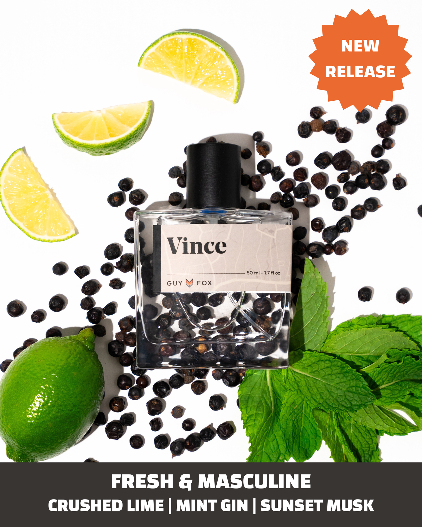 Vince - Men's Cologne - Crushed Lime, Mint Gin, Sunset Musk