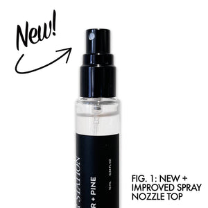 LEATHER + PINE QUICKDRAW PERFUME: 10ml