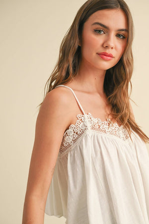 Crochet Tank Top: White