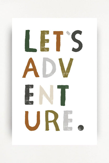 Let's Adventure Art Print - 11x14