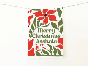 Merry Christmas Asshole Kitchen Towel