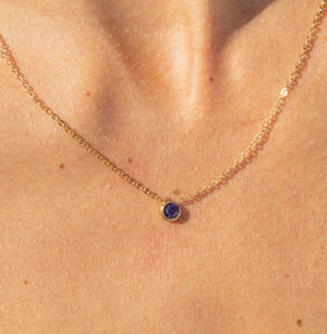 Star Stone Necklace: April/Clear