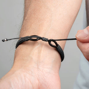 Men's Infinity Knot Leather Bracelet  | Gift for Men |  : Sage