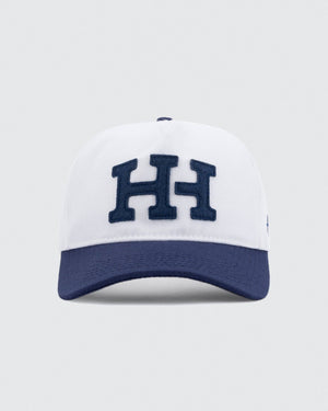 Letterman Hat : Navy Blue & White