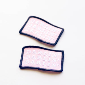 Darlin' Embroidered Iron on Patch - Western Cowgirl