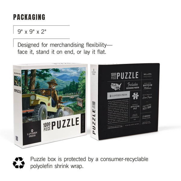 Smokey Bear Leaving in SUV Puzzle