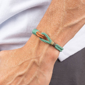 Nautical Rope Bracelet | Leather Bracelet | Gift for Men : Olive