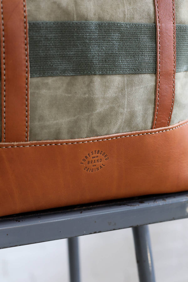 1940's Era Salvaged Canvas Tote Bag