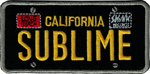 Patch - Sublime - California License Plate - Rock Music Band