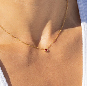 Star Stone Necklace: April/Clear