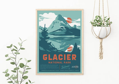 Glacier National Park - 12x16 Poster