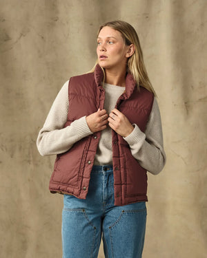 Women's Heritage Cotton Down Vest - Smoked Paprika