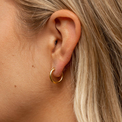 Staple Small Hoops: Gold