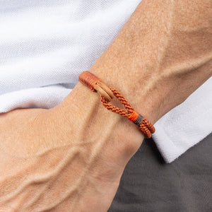 Nautical Rope Bracelet | Leather Bracelet | Gift for Men : Chocolate