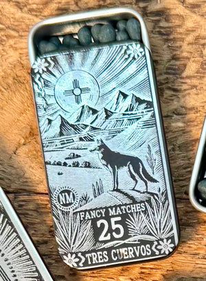 Fancy Matchbox w/25 Fancy Matches: Coyote