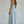 Striped Tube Neck Strapless Flare Maxi Dress -Dusty Blue