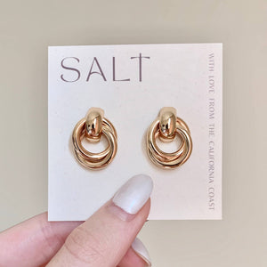 THE PERFECT KNOT STUDS | gold | twisted tube stud earrings